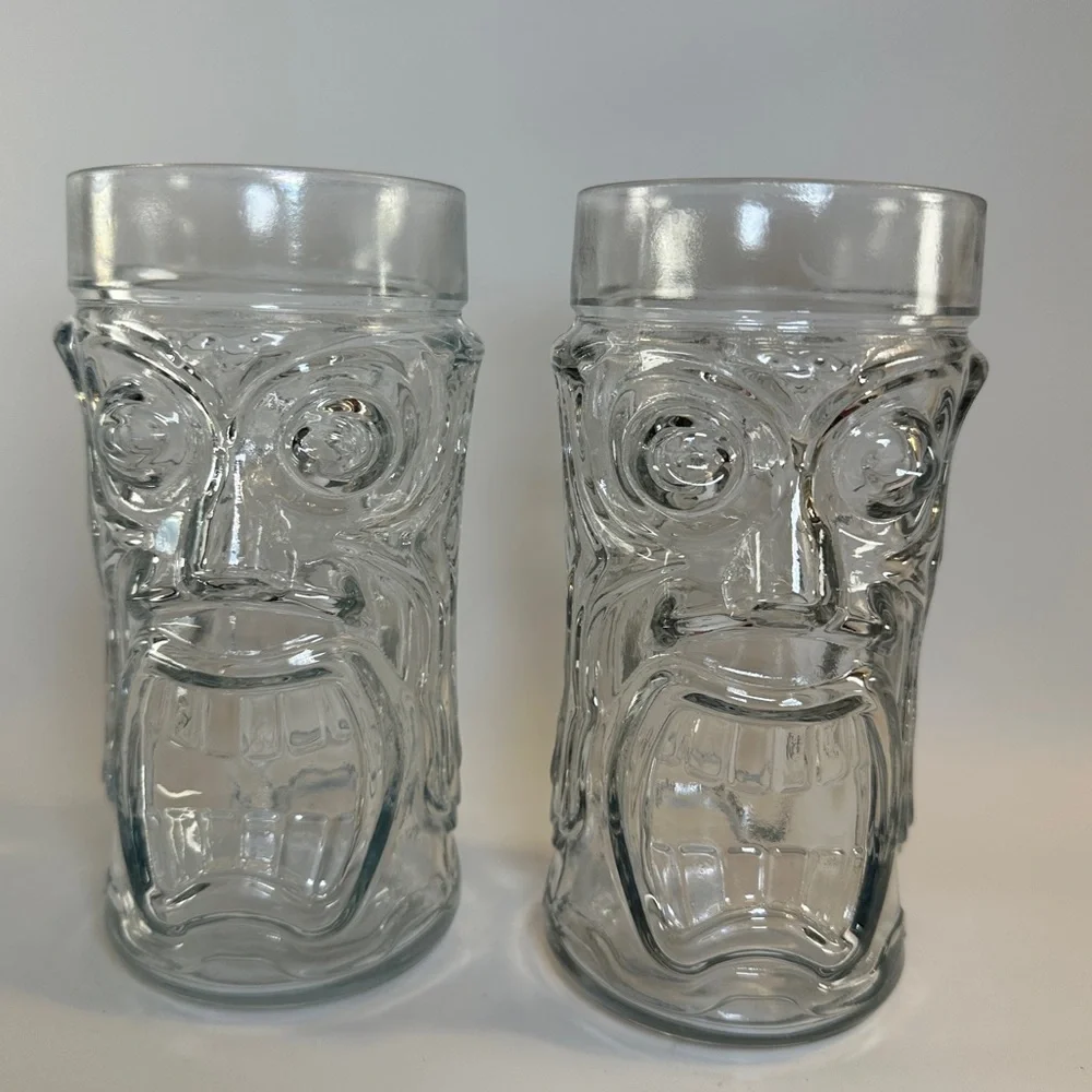 VTG‎ Anchor Hocking Screamin’ Tiki Glass 16 oz. - Set of 2